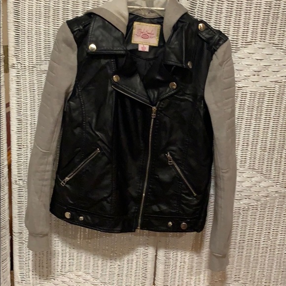 Pink Envelope Faux Leather Jacket